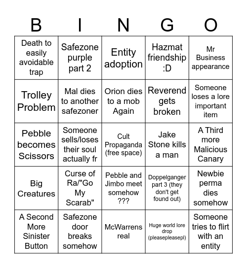 Third Floor/New Wave Bingo Card