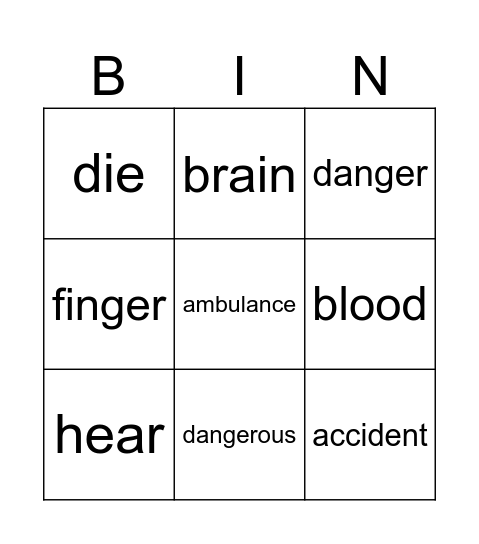 Ket U6 set-1 Bingo Card