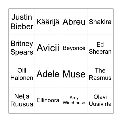 JUHANNUKSEN MUSABINGO Card