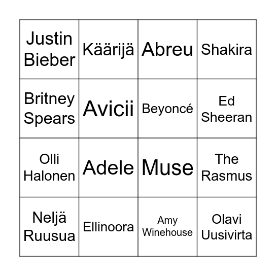 JUHANNUKSEN MUSABINGO Card