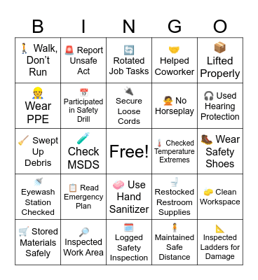 MAINTENANCE MATTERS BINGO Card