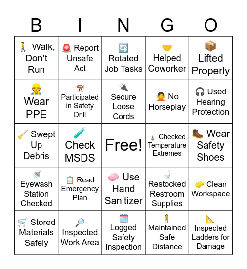 MAINTENANCE MATTERS BINGO Card