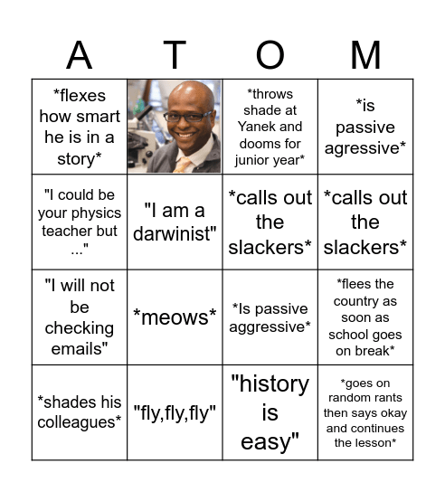 HOLMES BINGO Card