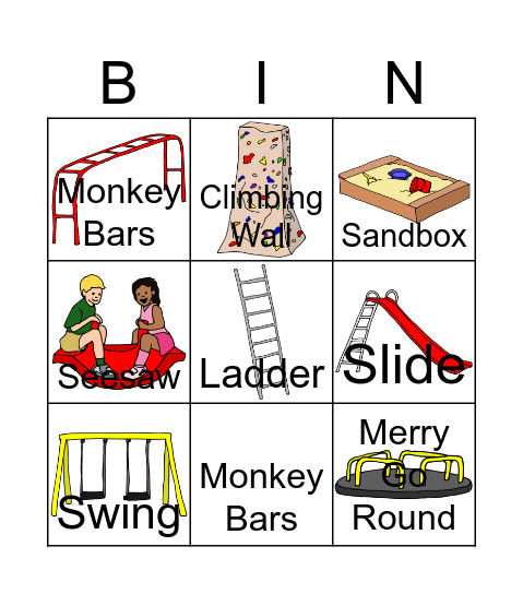 Playground BINGO Card