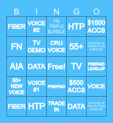 Next Level Newnan Bingo Card