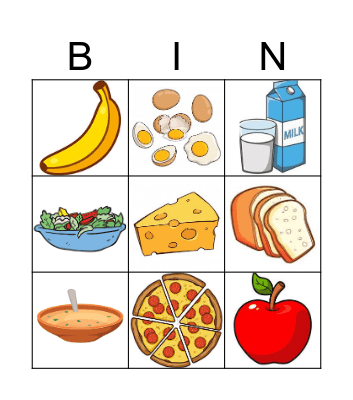 Food! Bingo Card
