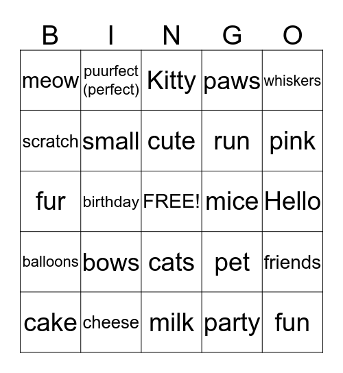 Happy 10th Birthday!! Bingo Card