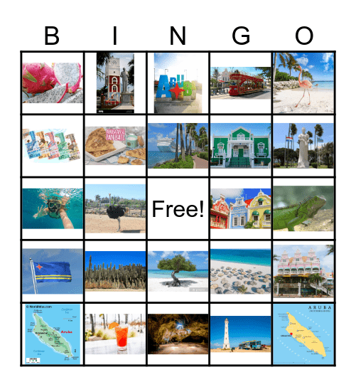 Aruba Bingo Card