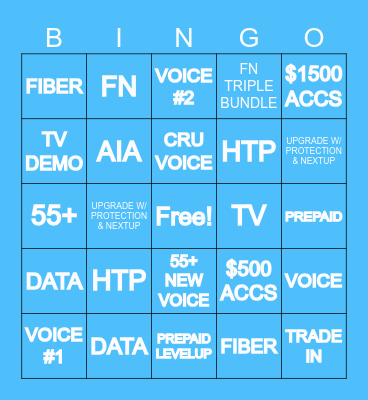 Next Level Newnan Bingo Card