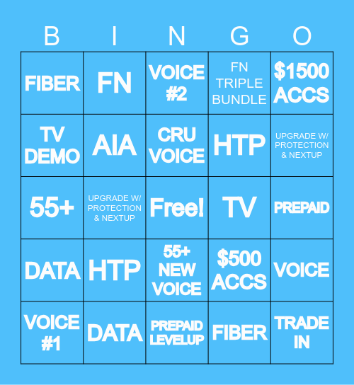 Next Level Newnan Bingo Card