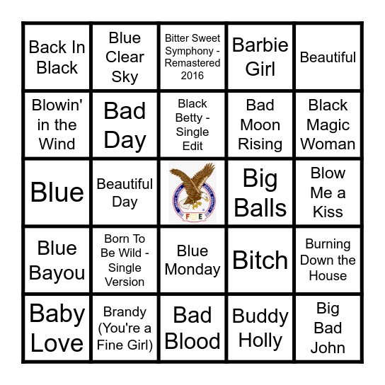 B Bingo Card