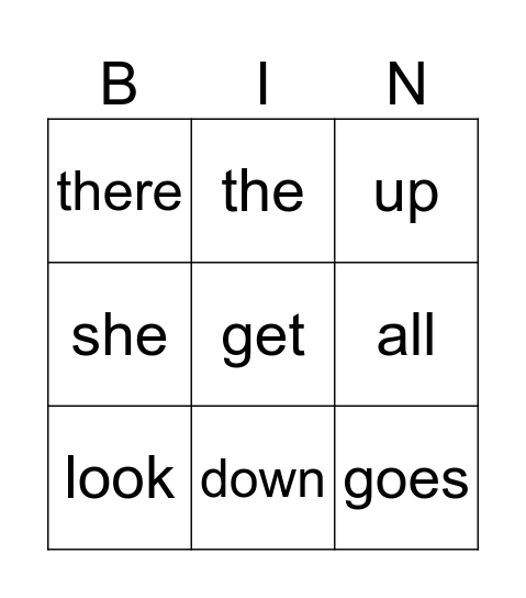 Goose on the loose Bingo Card
