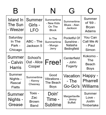 NEDP - Bonus Round Bingo Card