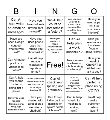 THK Bingo Breaker Bingo Card