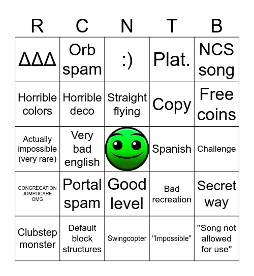 recent tab bingo Card