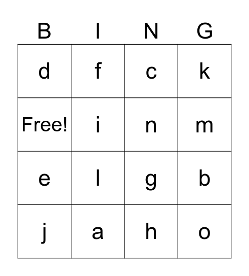 Bingo musical Bingo Card