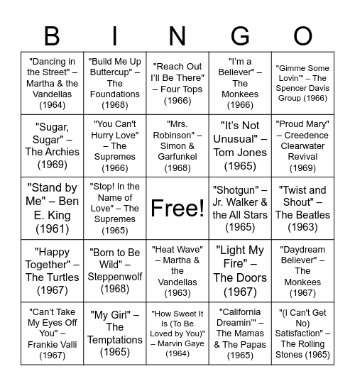 Respite Bingo 1 Bingo Card
