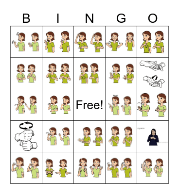 ASL bingo Card