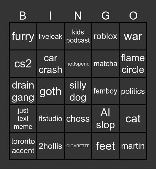 REALS Bingo Card