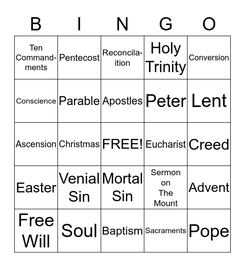 7th Level CCD Review Bingo Card