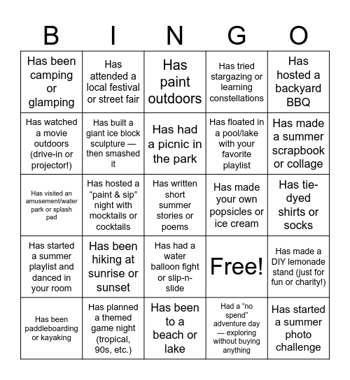 ibex Let’s Get to Know You Bingo Card