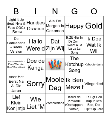 Knallende Kinder Bingo Card