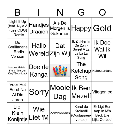 Knallende Kinder Bingo Card