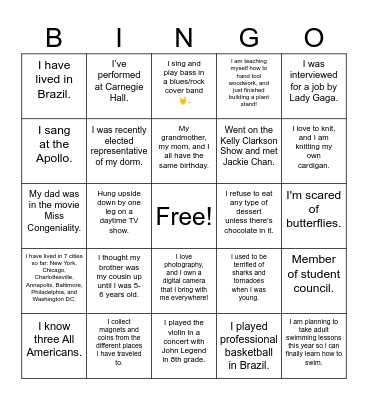 PREP 9 Faculty Bingo Card