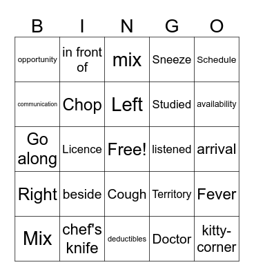 End of Year Review Bingo Card
