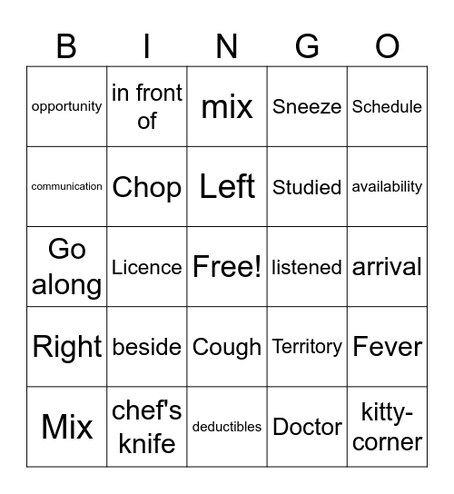 End of Year Review Bingo Card