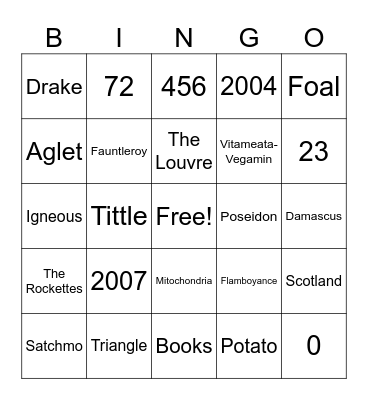SIPS Summer Olympics Rd 3 Bingo Card