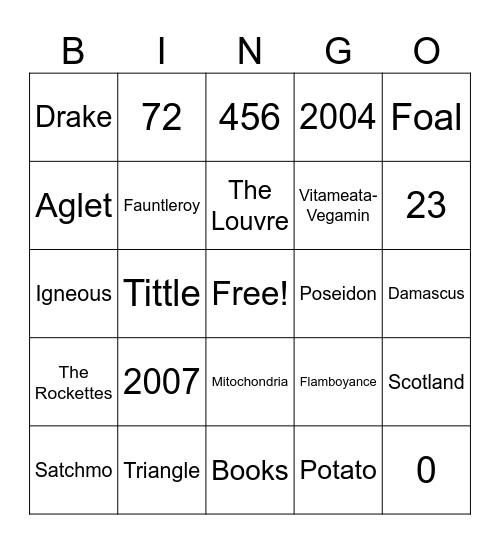 SIPS Summer Olympics Rd 3 Bingo Card