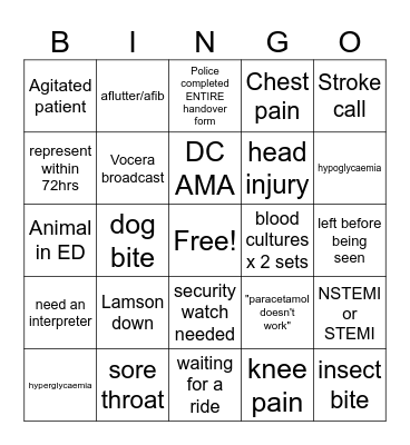 ED WELLBEING MONTH Bingo Card