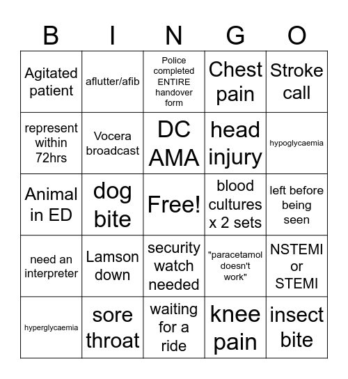 ED WELLBEING MONTH Bingo Card