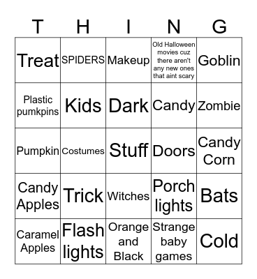 STOOF Bingo Card