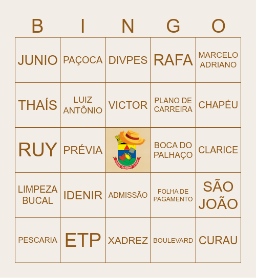 ARRAIÁ DA DIGESP Bingo Card
