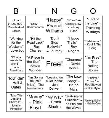 Sandy's Retirement BINGO Card