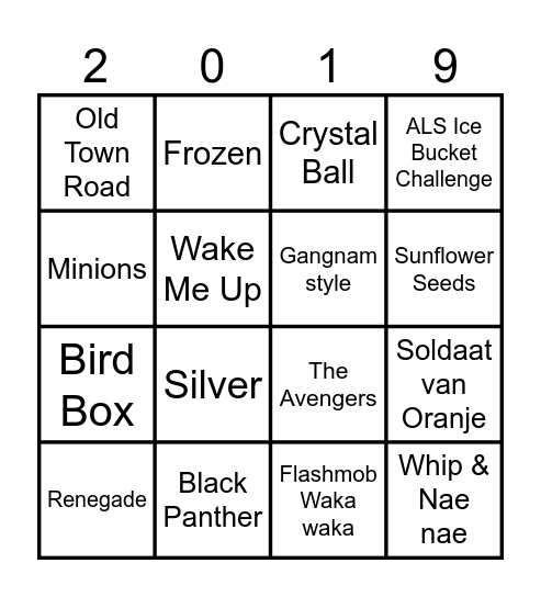 2010 Bingo Card