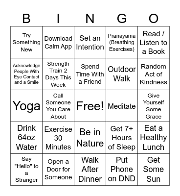 CVS / Cardiology Wellness Bingo Card