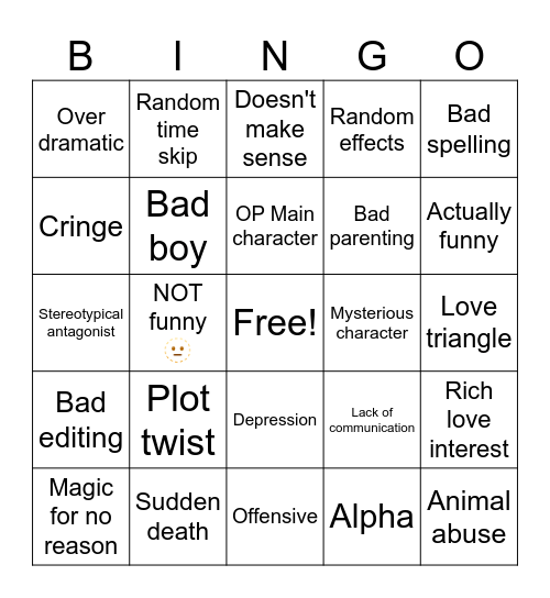 GLMM Bingo Card