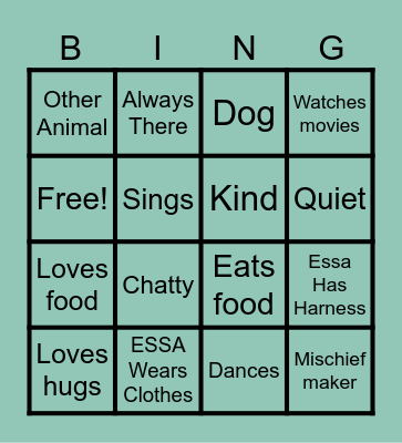 ESSA Bingo Card