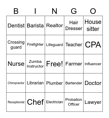 TRingo! #24 Careers Bingo Card