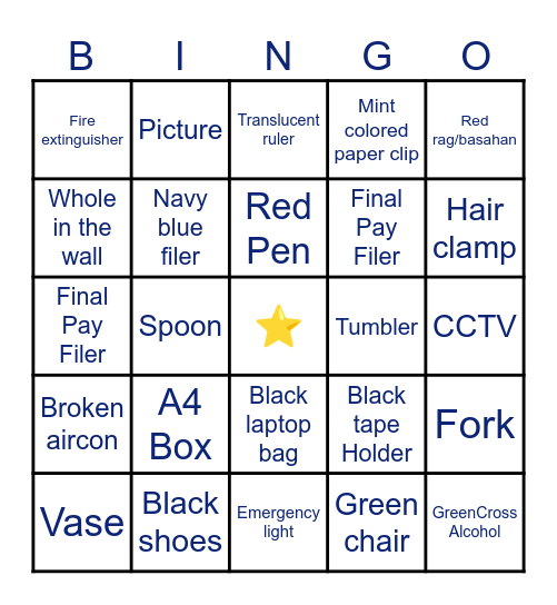 Office Bingo Card