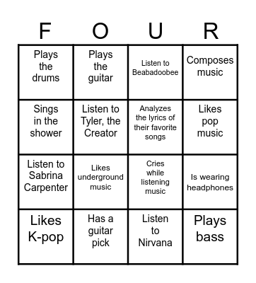 Find someone who... Bingo Card