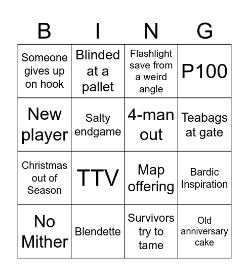 Killer Bingo Card