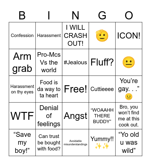 Ehiensusis Bingo Card