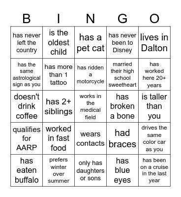 How well do you know your coworker? Who ... Bingo Card