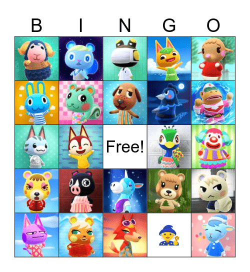 Animal Crossing Bingo Card