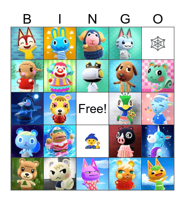 Animal Crossing Bingo Card