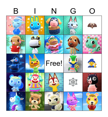 Animal Crossing Bingo Card